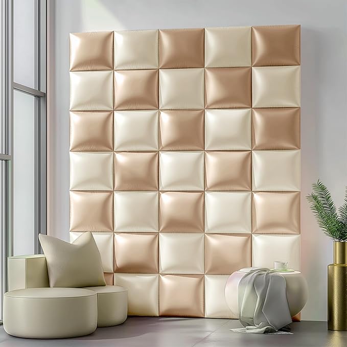 NISOCY 25PCS Coffee White Square Foil Balloons Wall Backdrop Double Sided Coffee Sand White Balloons Arch Kit for Birthday Bridal Baby Shower Gender Reveal Wedding Thanksgiving Party Decorations