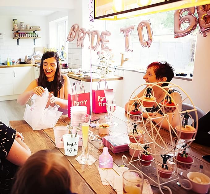Bachelorette Party Decorations, Bridal Shower Decorations Including Photo Props, Table Runner, Veil, Headband, Banner, Cups, Sash, Balloons, Topper, Sticker, Bride Bachelorette Party Supplies