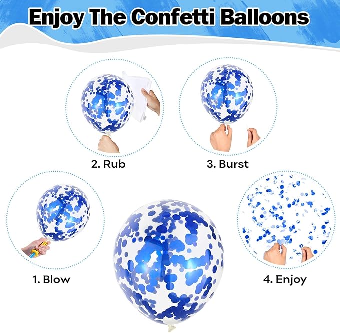 Pink Blue Balloons 35 Pcs 12 Inch Pastel Pink and Blue Confetti Balloons Gender Reveal Boys or Girls Theme Helium Latex Balloon Set for Bridal Shower Baby Shower Wedding Birthday Party Decorations