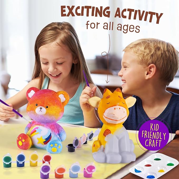 Paint Your Own Lamp - DIY Painting Kit, Painting Kit Arts & Crafts for Kids Ages 8-12, Art Supplies Birthday Easter Party Holiday Gift (Cow)