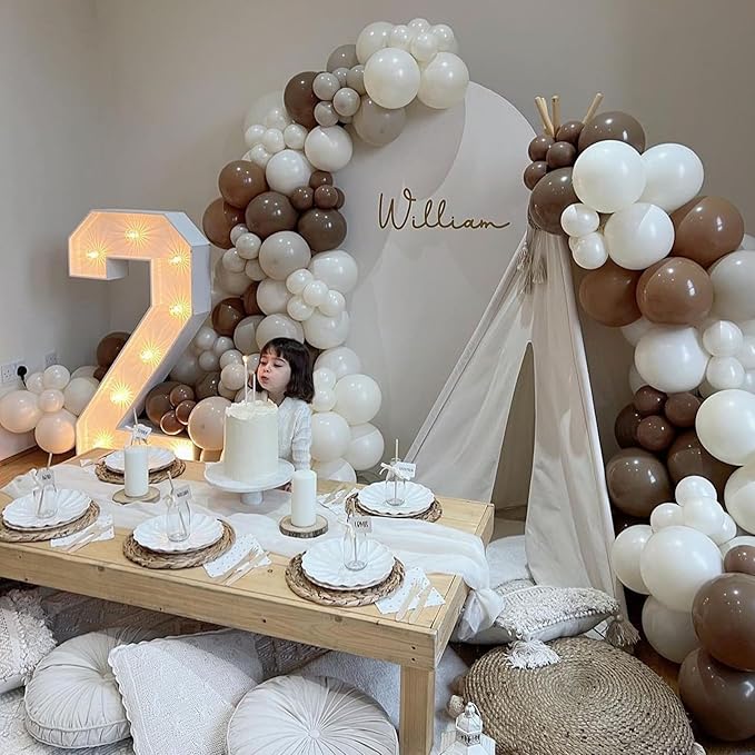 Brown Balloons - 30 Pcs 12 Inch Coffee Chocolate Brown Latex Balloons for Birthday, Wedding, Baby Shower & Party Decorations