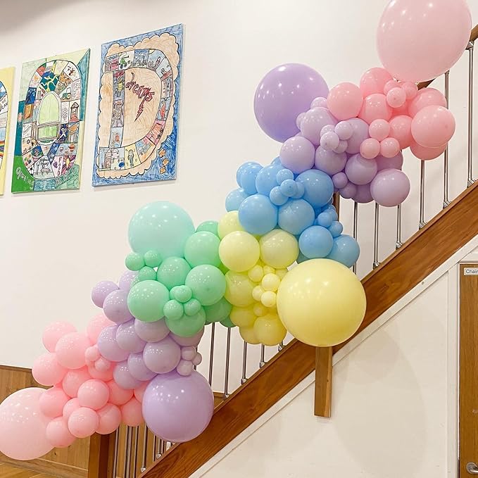 Pastel Balloons 12 Inch Pastel Rainbow Balloons 35Pcs Multicolor Colorful Macaron and Gold Confetti Balloon Set for Girls Easter Engagement Wedding Anniversary Baby Shower Birthday Party Decorations