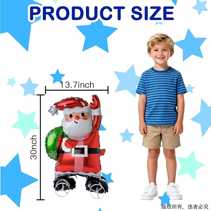 Walking Christmas Balloons, Self-Standing Foil Balloons for Christmas Party Decorations, New Year, Birthday Party Supplies(Walking8)