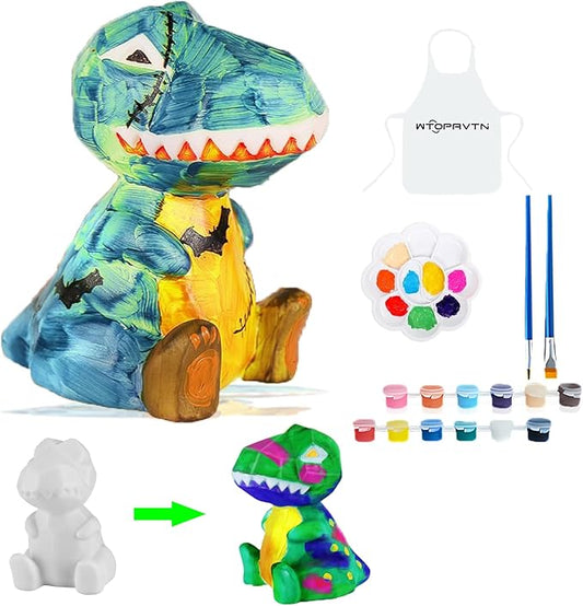 Paint Your Own Lamp - DIY Painting Kit, Painting Kit Arts & Crafts for Kids Ages 8-12, Art Supplies Birthday Easter Party Holiday Gift (Dinosaur)