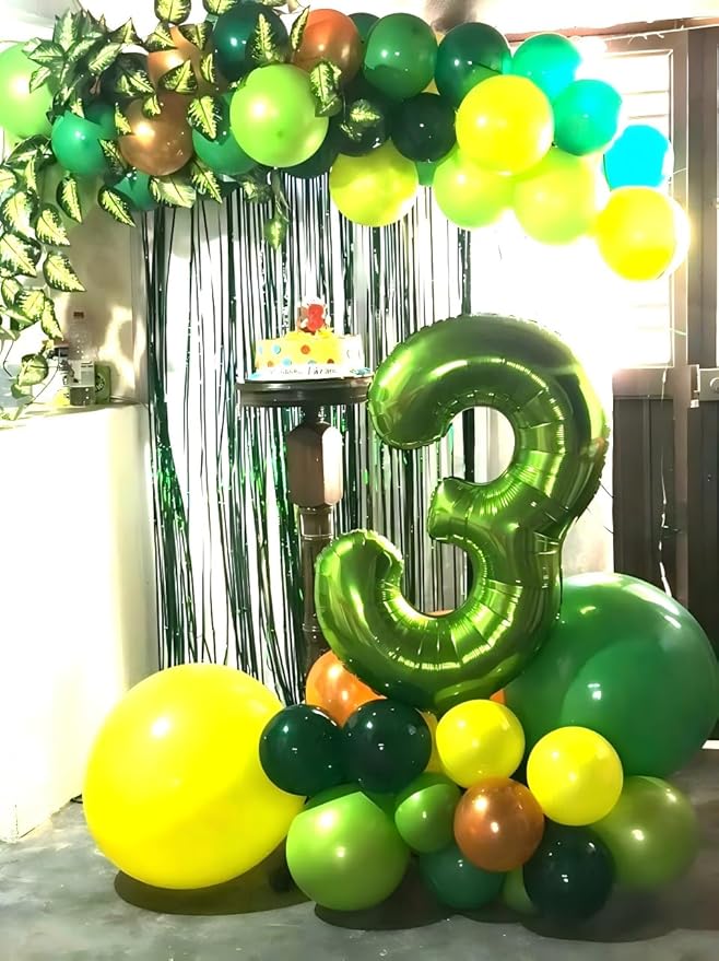 Large 40 Inch Light Green 3 Number Balloon, 3 13 23 30 33 36 38 Light Green Birthday Party Decorations, Numbers Three Foil Balloons for Anniversary Party Graduations Celebration Supplies