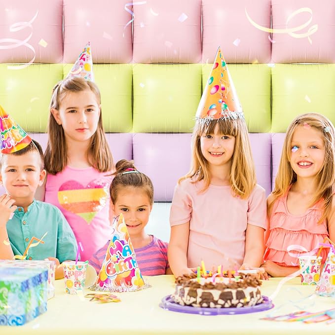 NISOCY 25PCS Pastel Square Foil Balloons Wall Backdrop Double Sided Multicolor Macaron Balloon Tunnel Arch Kit for Birthday Baby Bridal Shower Gender Reveal Easter Wedding Party Decorations