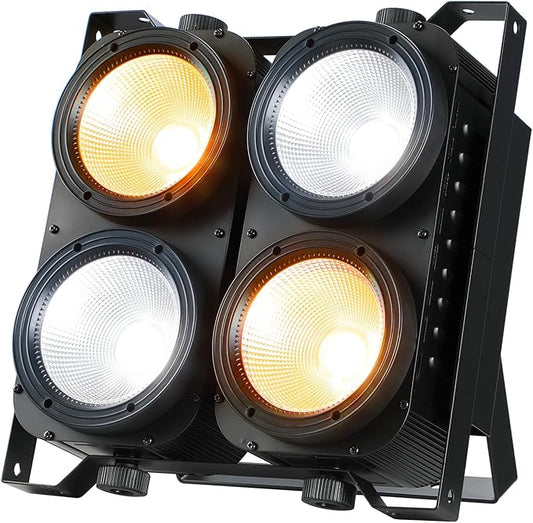 Betopper 4x100w Blinder Stage Spotlight,Cob Led DMX Satge Lights,4 Eye Matrix Par Lights'for Stage Lighting,Cold White+Amber Color Party Lighting'Dj Disco Light for Wedding Photostudio Theater