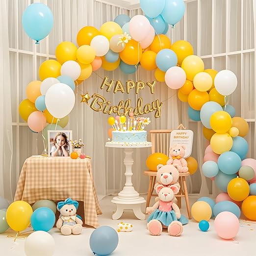 KICNIC Balloon Arch Strip Kit for Garland, 164 Feet Balloon Tape Strips and 1000 Glue Point Dot Stickers for Party Wedding Birthday Baby Shower Graduation Decorations