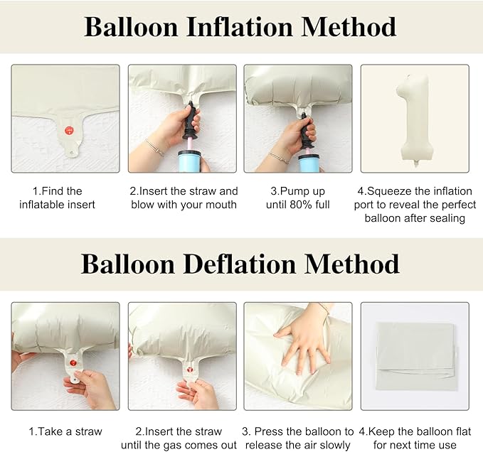 40 Inch Beige Number 1 Balloon for 1st Birthday Decoration,Large Cream White Foil Number Balloons Sign for Boys Girls First Birthday Decorations Anniversary Party Supplies