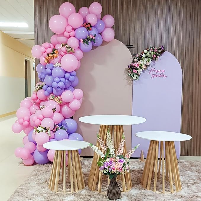 Pink and Purple Balloons, 60 PCS 12 Inch Metallic Purple and Pink Latex Balloons for Girls Princess Birthday Baby Shower Wedding Party Decorations