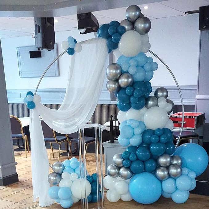 Blue Balloons 12 Inch, 50Pcs Sky Blue Balloon Light Blue Latex Balloons Matte Baby Pastel Blue Helium Party Balloons for Birthday Wedding Baby Shower Gender Reveal Graduation Party Decorations