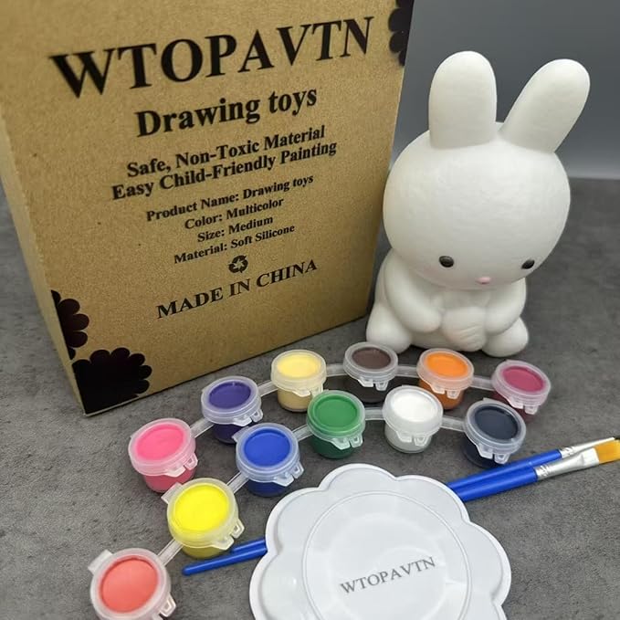 Paint Your Own Lamp - DIY Painting Kit, Painting Kit Arts & Crafts for Kids Ages 8-12, Art Supplies Birthday Easter Party Holiday Gift (Rabbit)