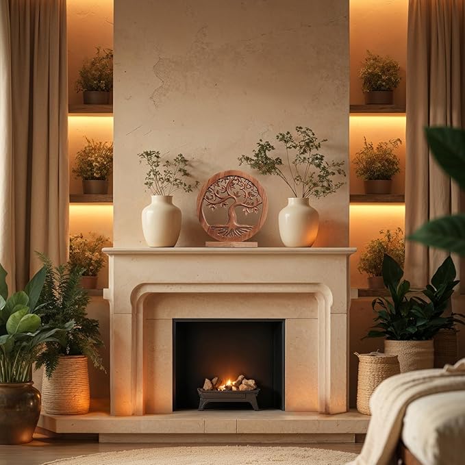 Decozen Solid Wood Tree Sculpture - Christmas Decor, Home Decor, Living Room, Boho, Coffee Table, Centerpiece Table Decorations, Mantle, Dining Table Centerpiece, Bathroom Shelf, Farmhouse