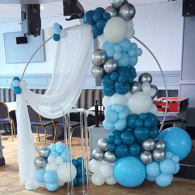 Peacock Blue Balloons 12 Inch, 100 Pack Turquoise Blue Balloon Teal Blue Latex Balloons Matte Dark Teal Aqua Blue Helium Balloons for Birthday Baby Shower Wedding Whale Theme Party Decorations