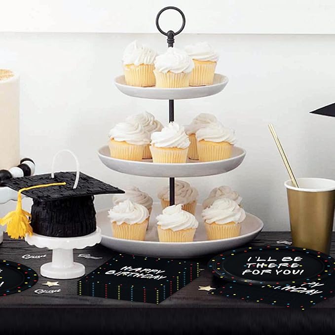 40Pcs Friend Birthday Party Decorations,I'll Be There For You Plates and Napkins Party Supplies Set for 20 Guests