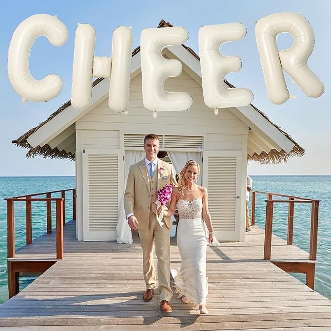 Giant Alphabet K Foil Balloons, Nude Cream White Custom Mylar Letters Balloon Birthday Decor, 40 Inch Helium Self Inflating Beige K Name Balloons Letter for Girls Baby Shower Party Decoration Supplies