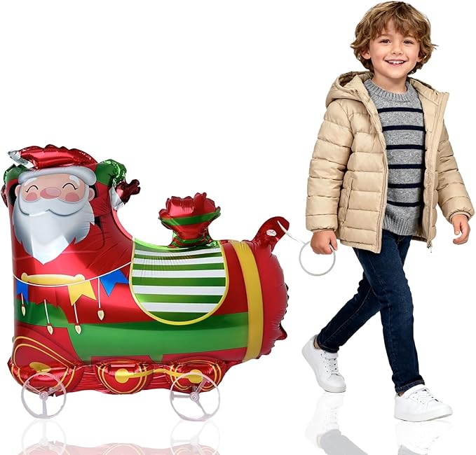 Walking Christmas Balloons, Self-Standing Foil Balloons for Christmas Party Decorations, New Year, Birthday Party Supplies (Walking4)