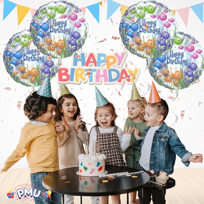 PMU Happy Birthday Fish bowl 18 Inch Mylar-Foil Balloon Pkg/1