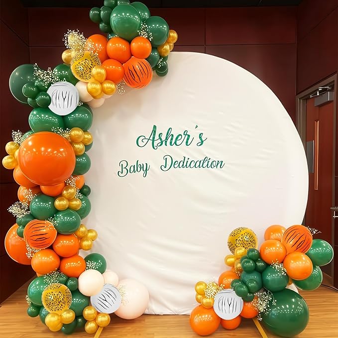 Safari Balloons, Jungle Animal Print Balloons 12 Inch, Tiger Leopard Zebra Print Jungle Safari Theme Olive Green Orange Balloon for Birthday Zoo Forest Animal Wild One Party Decorations Supplies