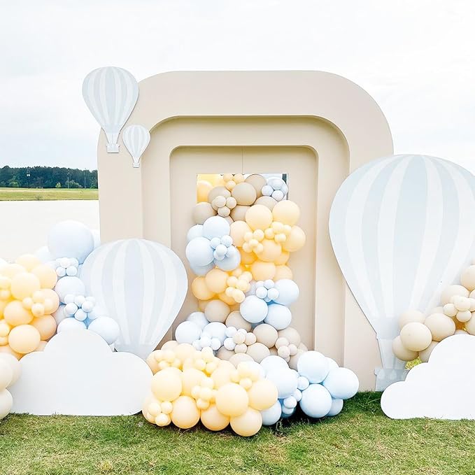 Pastel Blue Balloons, 12 Inch 30 Pcs Light Blue Balloon Baby Blue Latex Balloons Matte Macaron Powder Blue Helium Balloons for Gender Reveal Baby Shower Birthday Wedding Party Decorations