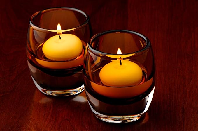 D'light Online Medium Floating Candles 2 3/8 Inch Bulk Pack for Events Floating Candles for Weddings, Spa, Home Decor, Special Occasions and Holiday Decor (Set of 96, White)