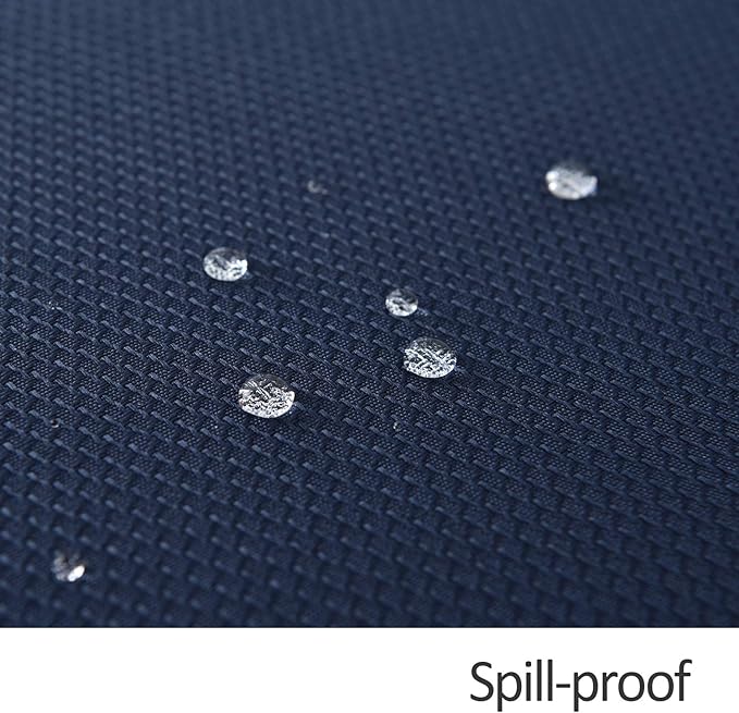 maxmill Round Textured Tablecloth Spill-Proof Wrinkle Free Soft Jacquard Table Cloth for Circular Table Cover, for Dining Room Buffet Banquet Parties Holiday Dinner, 70 Inch Navy Blue