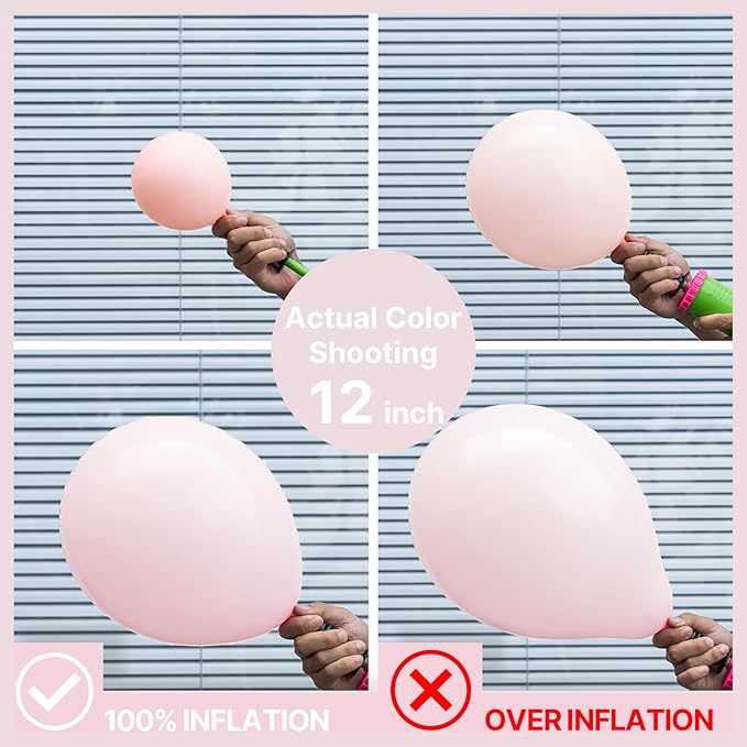 PartyWoo Pale Pink Balloons 100pcs Different Sizes of 36 18 12 10 5 Inch Light Pastel Baby Pink Balloon Arch Kit for Birthday Engagement Bachelorette Baby Shower Easter Party Decorations Pink-Q01