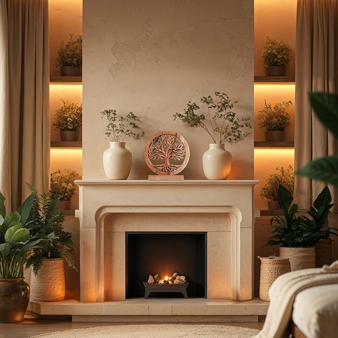 Decozen Solid Wood Tree of Life Sculpture, Home Decor, Boho, Coffee Table, Centerpiece Table Decorations, Mantle, Dining Table Centerpiece, Bathroom Shelf, Christmas Decorations