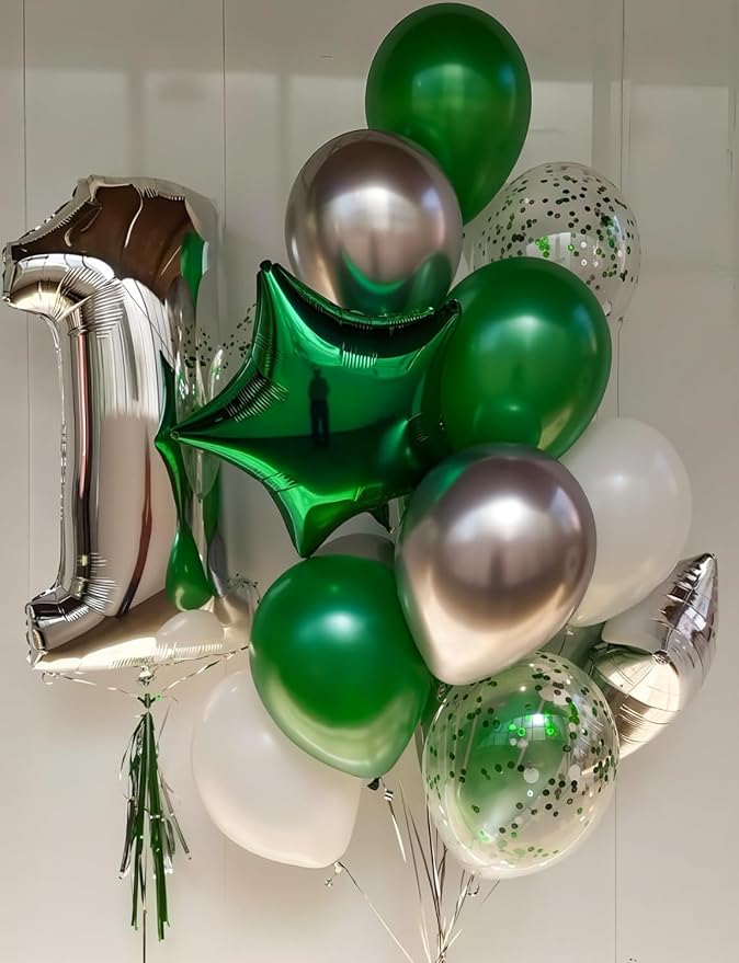 Star Balloons Green Star Shape Foil Balloons,20Pcs 18 Inch Foil Balloon Green Star Giant Mylar Balloon for Christmas Baby Shower Birthday Anniversary Wedding Party Decorations