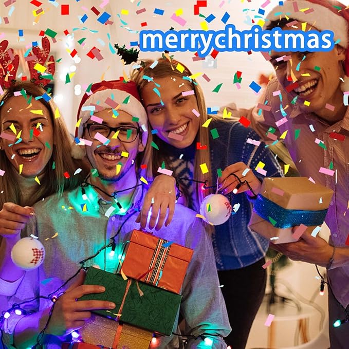 16 Inch [6 Pack] Biodegradable Confetti Cannon Party Poppers Party Supplies, Air Powered | Launches 20-25ft | Celebrations, New Year's Eve,Birthdays,Christmas and Weddings