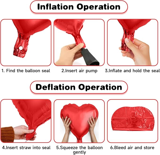 Pink Red Heart Balloons, 19PCS Light Pink and Red Heart Shape Balloon, 18Inch with 10Inch Pink Helium Foil Love Balloon for Birthday Bridal Engagement Wedding Valentine Party Decorations