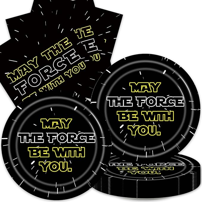 40Pcs Galaxy Birthday Party Decorations Star Plates and Napkins Baby Shower Party Supplies Set for 20 Guests