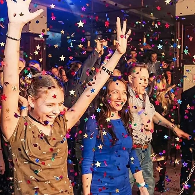 Red Metallic Foil Star Confetti 0.78inch/2cm 8000PCS Table Confetti for Party Birthday Decoration or Filled Balloons