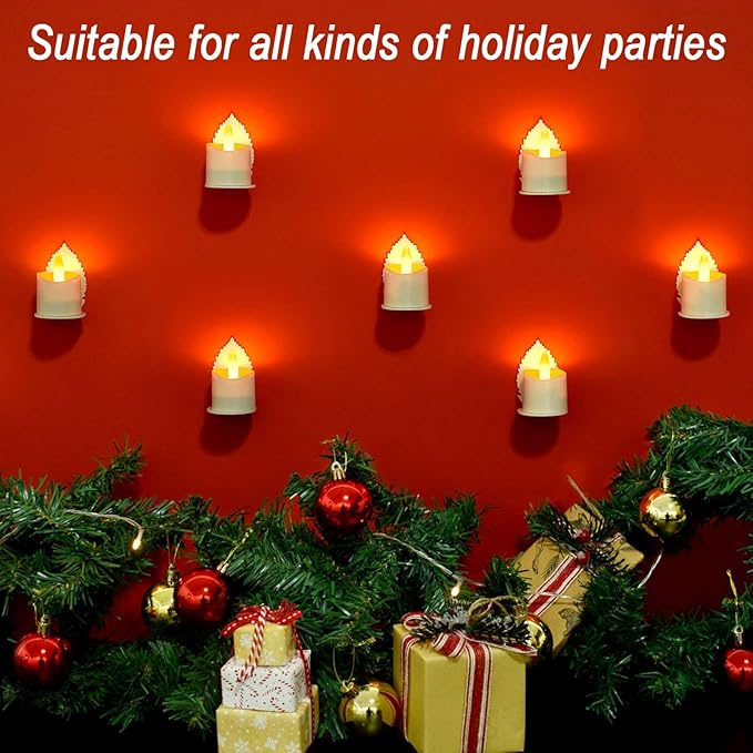 HL Flameless Candles with Remote Timer&Charging Station, 60+Hours Rechargeable Waterproof Outdoor RGB Tea Lights Colorful Candles for Valentine's Gift Halloween Christmas Home Party Decor-12pcs