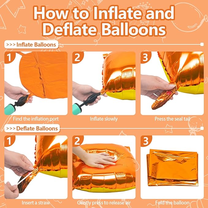 NISOCY 25PCS Orange Gold Square Foil Balloons Wall Backdrop Metallic Autumn Fall Balloons Tunnel Arch Kit for Thanksgiving Friendsgiving Birthday Halloween Baby Shower Fall Color Party Decorations