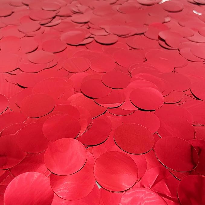Red Confetti 5000 Pieces 1 Inch Table Confetti Glitter Dots for Wedding Baby Shower Birthday Party Table Decorations(1.76 OZ)