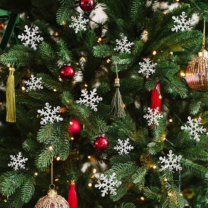 Christmas Snowflake Confetti Decorations,1200Pcs Silver Confetti Snow Party Pack for Christmas Winter Wonderland Table Centerpieces Wedding Birthday Baby Shower DIY Projects Decorations Supplies