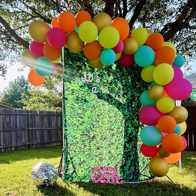 Tropical Balloons Kit, 60 PCS 12Inch Hawaiian Balloons Hot Pink Orange Teal Green and Gold Colorful Balloon for Summer Birthday Baby Shower Tropical Aloha Luau Pool Party Decorations