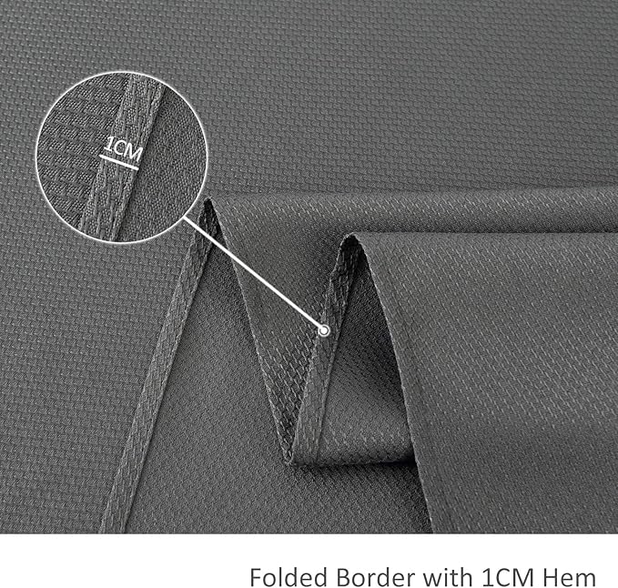 maxmill 2 Pack Rectangle 52 x 70 Inch Charcoal Textured Tablecloth Waterproof Spillproof Wrinkle Free Table Cloth, Kitchen Dining Tabletop Decoration, Fabric Table Cover for Outdoor and Indoor Use