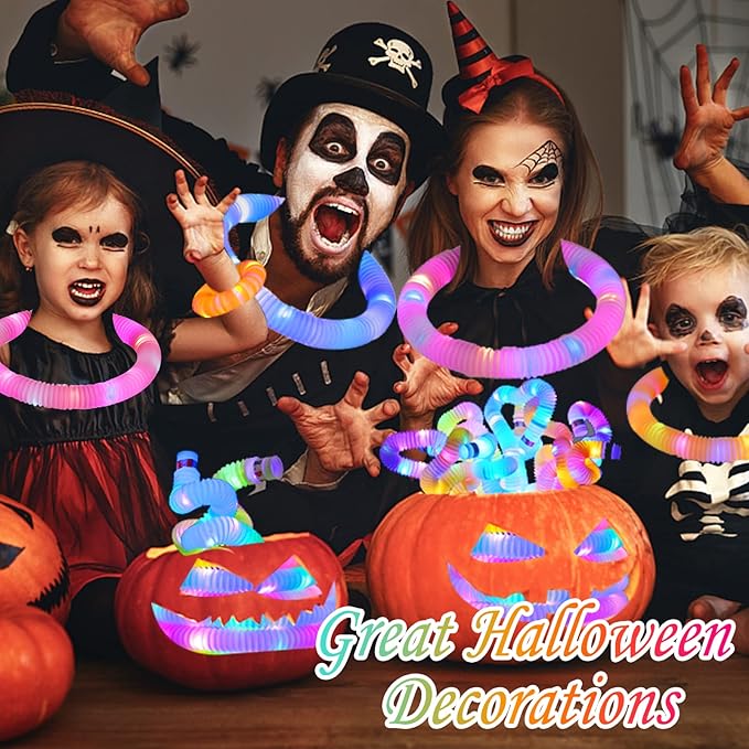 24 Pcs Light up Party Favors for Kids 4-8-12, Halloween Glow Sticks Accessories for Kids, Neon Birthday Gifts, Go Return Goodie Bag Stocking Stuffer Fillers Classroom Prizes for Boys Girls