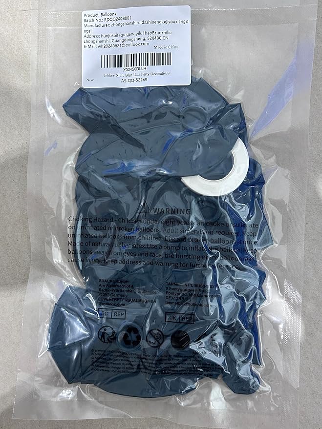 50 Pcs 12 Inch Dusty Blue Balloons, Round Latex Balloons for Boys, Girls, General Celebration, Christmas, New Year, Wedding, Birthday, Gender Reveal, Boho Party