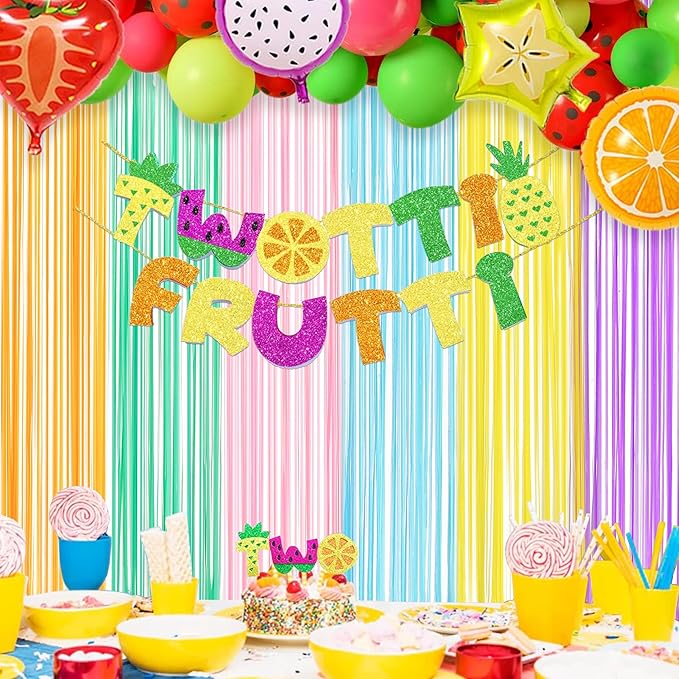 Pastel Tinsel Curtain Party Backdrop - GREATRIL Pastel Color Foil Fringe Curtain Photo Booth Streamers for Birthdays Easter Baby Bride Shower Unicorn Girls Party Decorations