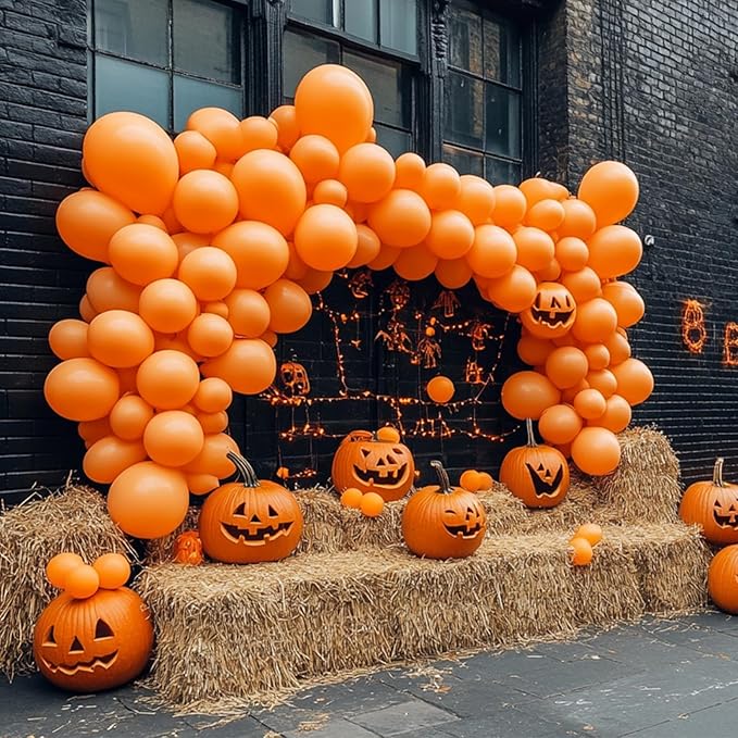 PartyWoo Orange Balloons 50 pcs 5 Inch Small Mini Fall Tangerine Autumn Latex Balloons for Thanksgiving Halloween Little Cutie Wedding Baby Shower Birthday Graduation Party Decorations Orange-Y9