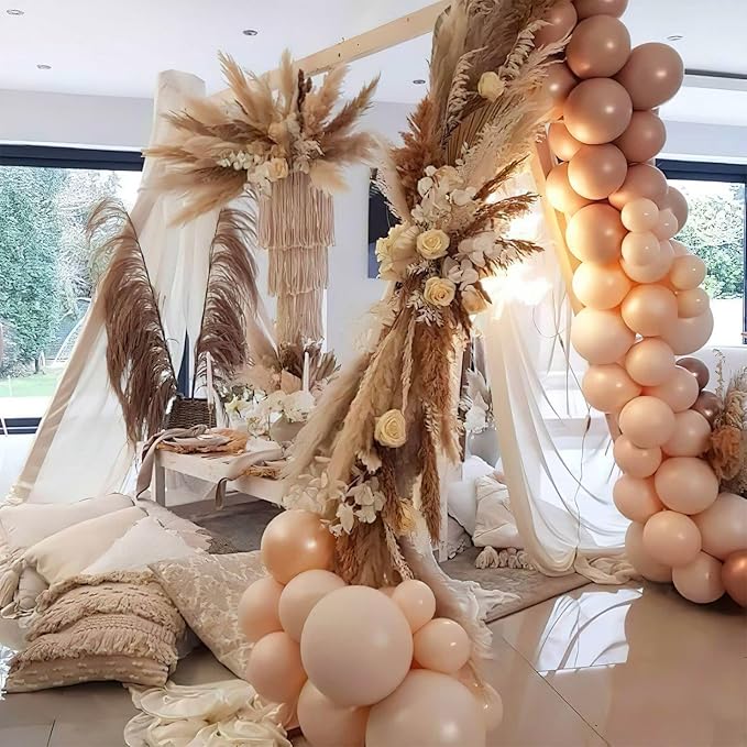 PartyWoo Nude Balloons 100pcs 5 Inch Apricot Fall Neutral Boho Latex Balloons for Jungle Safari Thanksgiving Boy Baby Shower Birthday Anniversary Neutral Woodland Themed Party Decorations Brown-Y103