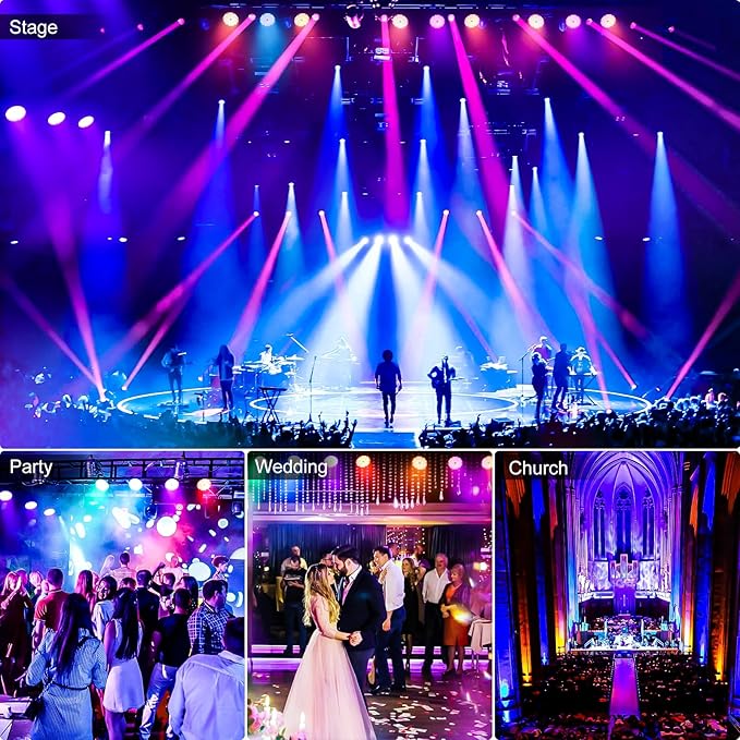 Betopper 54 * 4W High CRI Par Light, CRI/RA>90 RGBW 4 in 1 Ultra-Bright LED Stage Lights,Up to 5500 Lm Party Lighting, Party Disco DJ Lights for Photography Video Wedding Show, 4 Packs