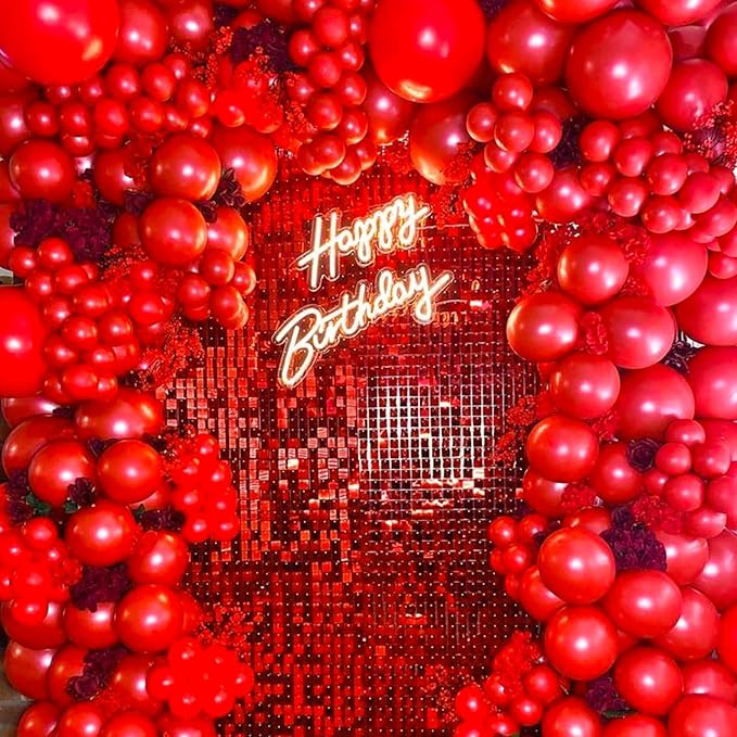 PartyWoo Red Balloons 50 pcs 5 Inch Small Mini Matte Red Latex Balloons for Graduation Wedding Independence Day Valentine's Day Memorial Day Christmas Engagement Birthday Party Decorations Red-Y57