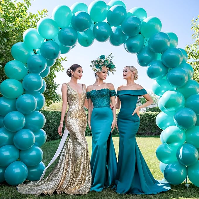 Teal Balloons 12 Inch Teal Blue Balloon 50 Pack Turquoise Latex Balloons Round Aqua Green Party Helium Balloons for Arch Kit for Kids Birthday Wedding Luau Ocean Baby Shower Party Decorations