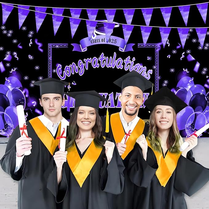 65FT Purple Glitter Triangle Pennant Banner Flag Metallic Bunting Fabric Garland for Christmas Graduation Wedding Engagement Anniversary Bachelorette Bridal Shower lavenderValentine's Party Supplies