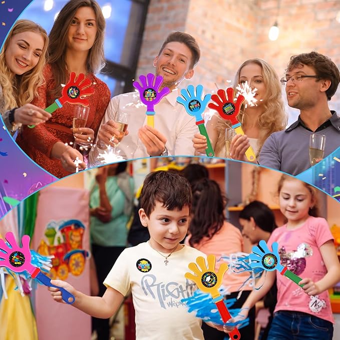 24Pcs Kindergarten Graduation 2025 Hand Clappers Noisemakers, 7.5 Inch Plastic Graduation Noise Makers with Stickers for Graduation Celebrations Birthday Gift, Classroom Prizes and Supplies