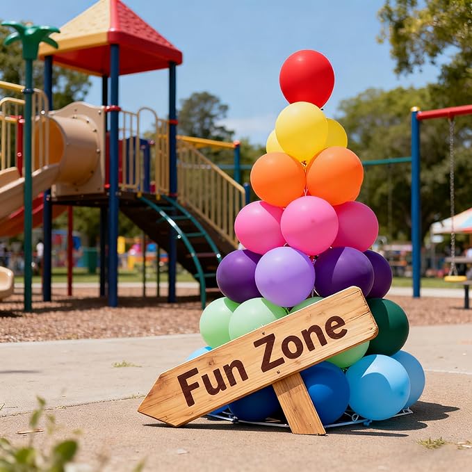 10 Colors Rainbow Party Balloons 100 Pack, 12 Inch Vibrant Latex Helium Round Balloons Garland for Birthdays Weddings Baby Showers Arch Decorations